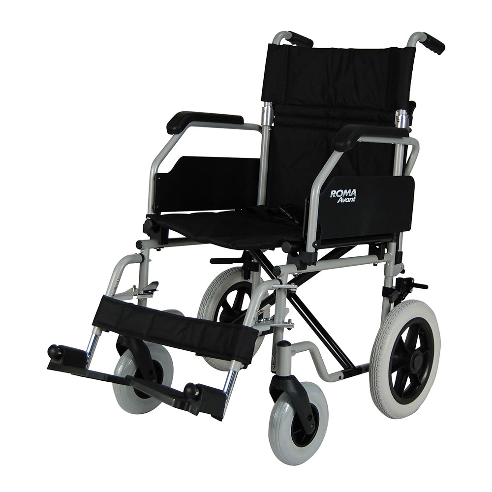 1630: Avant Car Transit Wheelchair - Silver