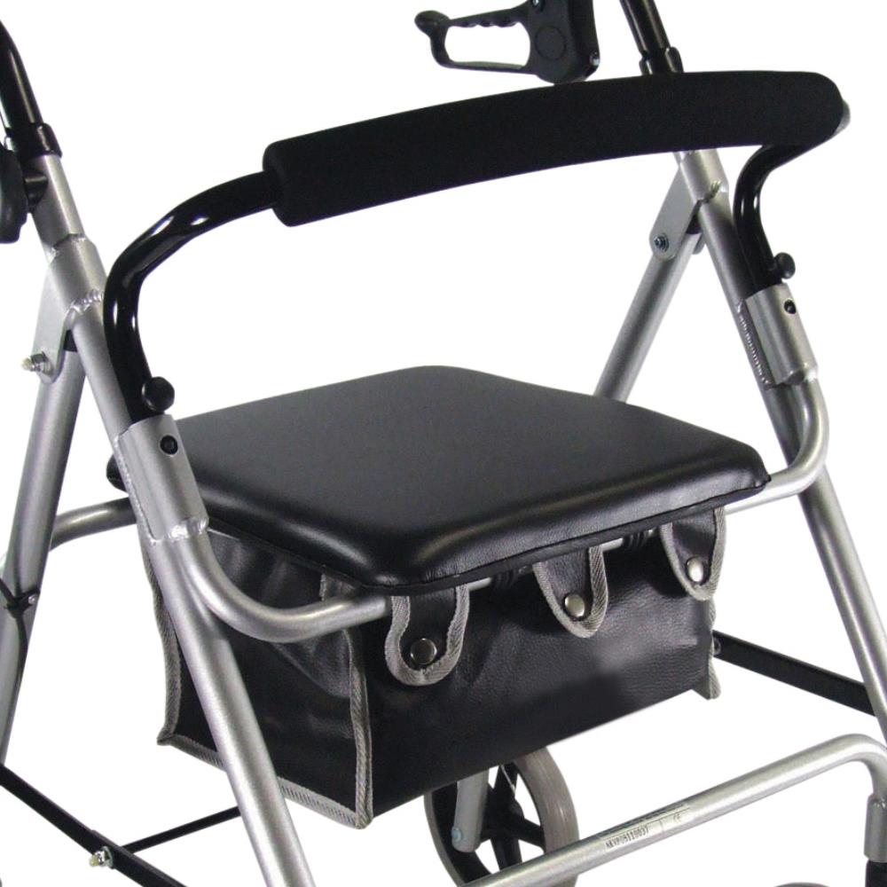 Aidapt Lightweight 4 Wheeled Rollator - Padded seat and shopping bag