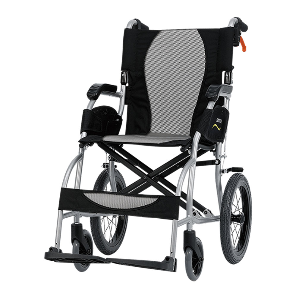 Karma Ergo Lite - Lightweight Transit Wheelchair Silver Pearl