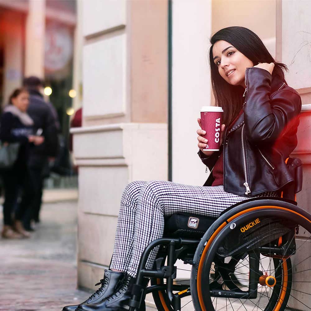 Quickie Neon² Folding Wheelchair - Lifestyle 3