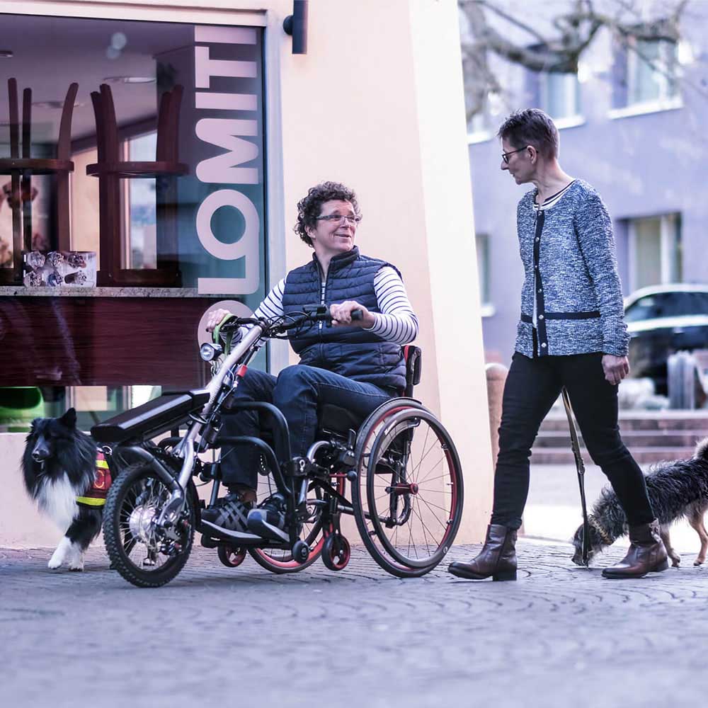Quickie Life F Folding Wheelchair - Lifestyle 2
