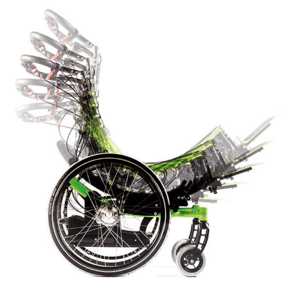 Zippie RS Tilt In Space Wheelchair - Tilting Action.